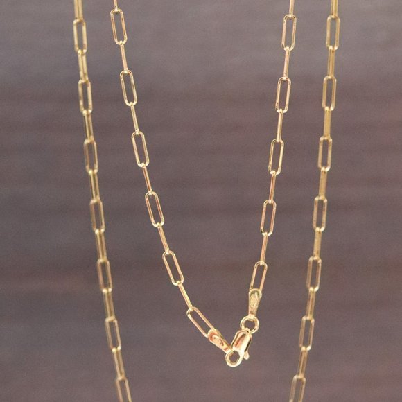Real Gold 18k Yellow Gold 19inch Small Link Chain Necklace Fine Jewelry - Picture 5 of 5